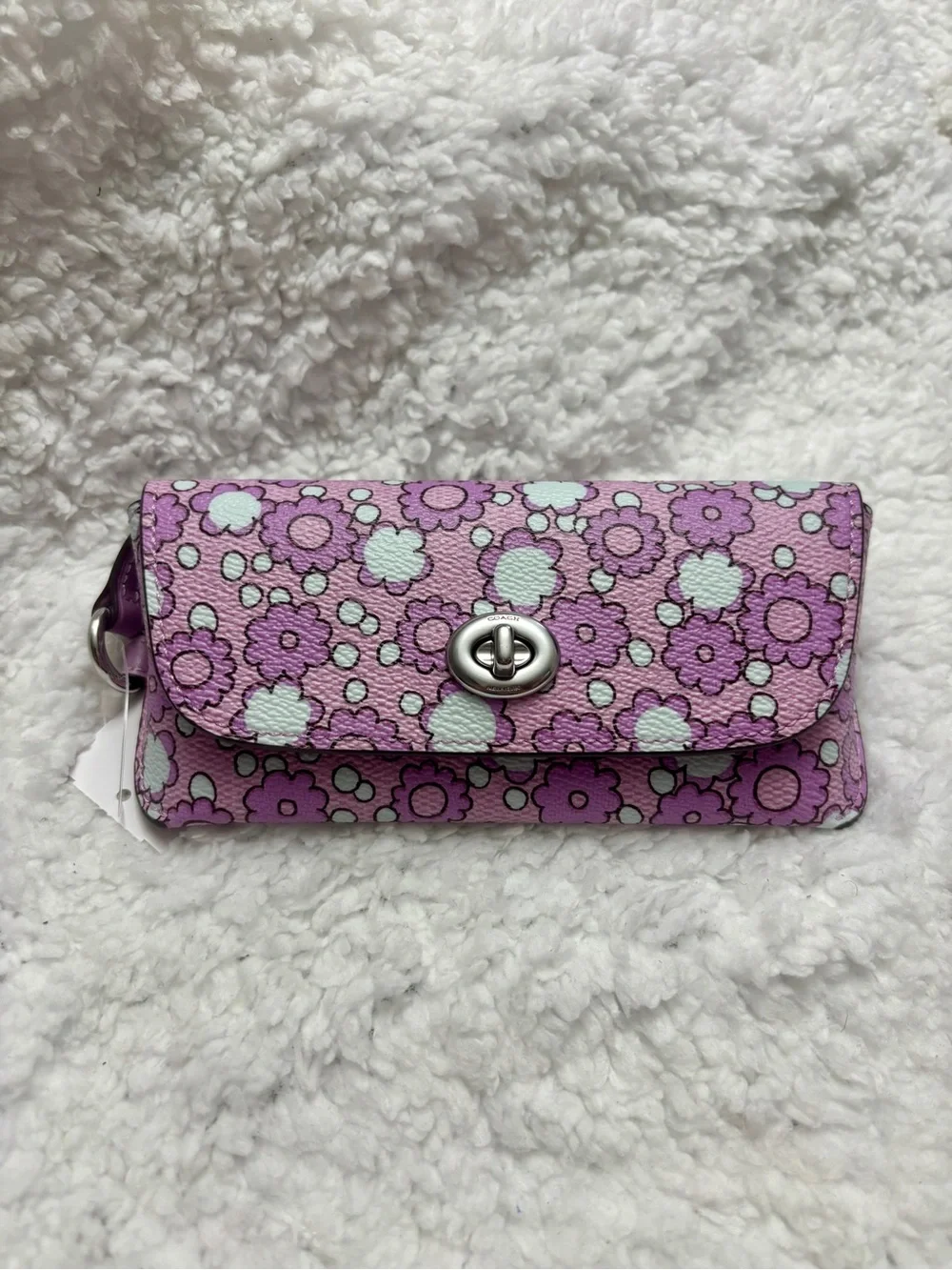 Coach Sunglass Case Purple floral